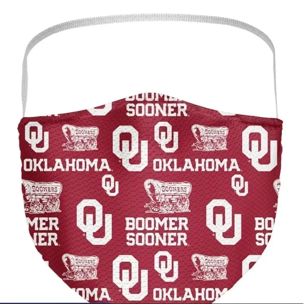 New in Package University of Oklahoma Sooners Face Covering Face Masks Set of 3